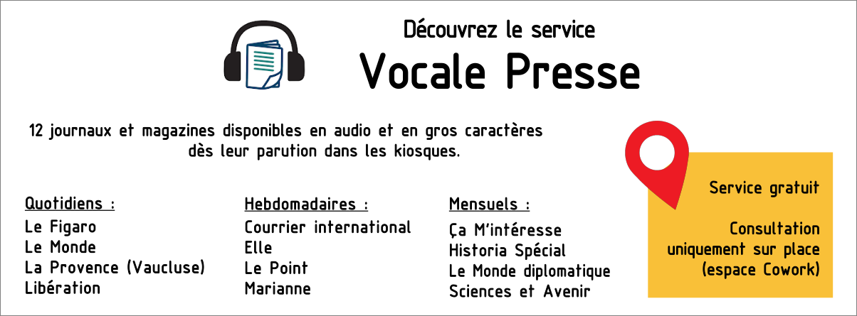 Affichette vocale presse